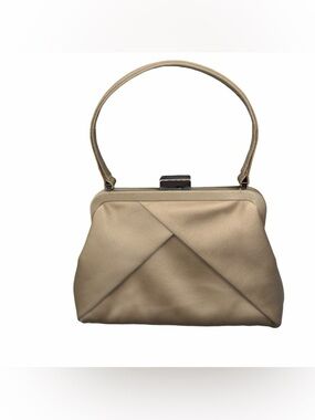 Talbots Elegant Satin Top-Handle Evening Bag - Champagne